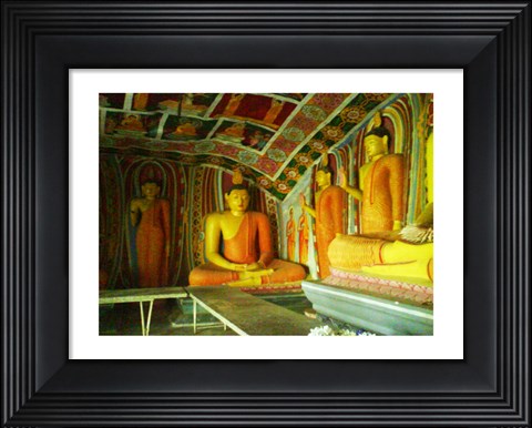 Framed Buddha Statues Ibbagala Viharay Print