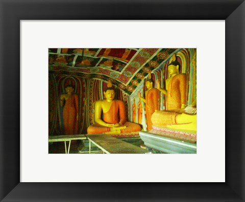 Framed Buddha Statues Ibbagala Viharay Print
