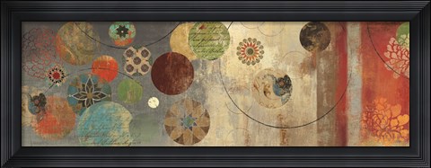 Framed Mosaic Circles I Print