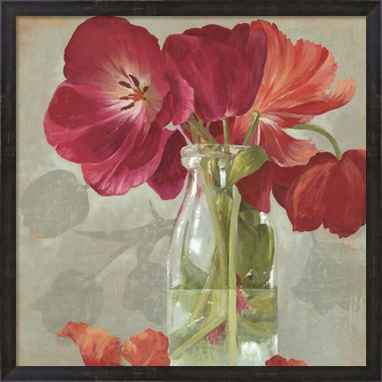 Framed Glass Flowers II Print