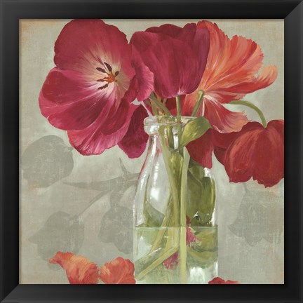 Framed Glass Flowers II Print