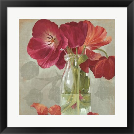 Framed Glass Flowers II Print