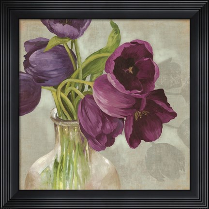 Framed Glass Flowers I Print