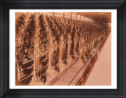 Framed Sanjusangendo, Kioto, an Image of Buddha Print