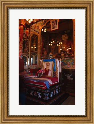 Framed Buddha Shrine, Ivolga, Russia Print