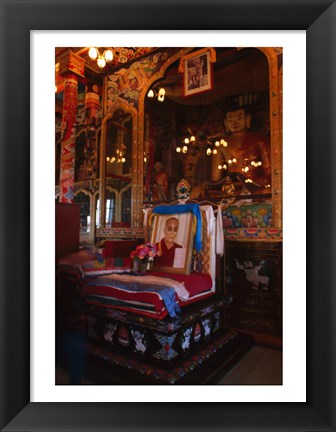 Framed Buddha Shrine, Ivolga, Russia Print