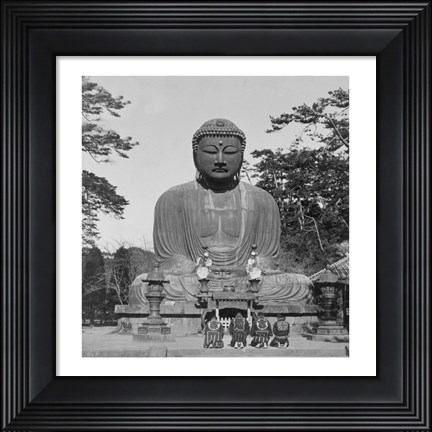 Framed Worshipping at the Shrine of the Great Diabutsu Print