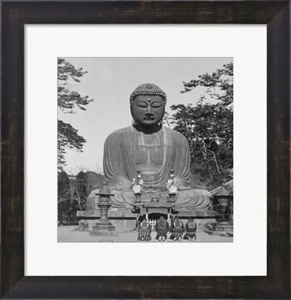 Framed Worshipping at the Shrine of the Great Diabutsu Print