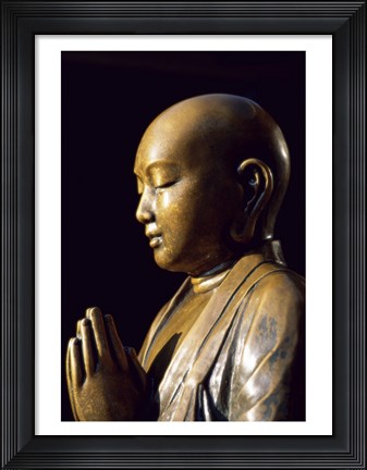 Framed Close-up of a Buddha Statue, Asakusa Kannon Temple, Tokyo, Japan Print