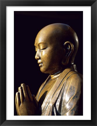 Framed Close-up of a Buddha Statue, Asakusa Kannon Temple, Tokyo, Japan Print