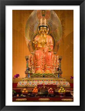 Framed Statue of Buddha in a Temple Print