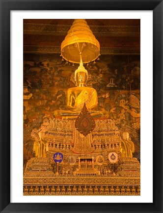 Framed Buddha in a temple, Wat Pho, Rattanakosin District, Bangkok, Thailand Print