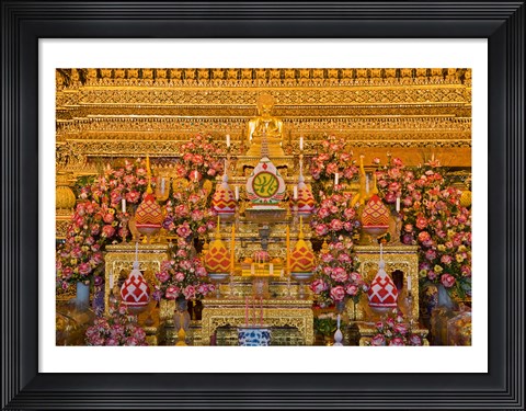 Framed Statue of Buddha in a Temple,  Bangkok, Thailand Print