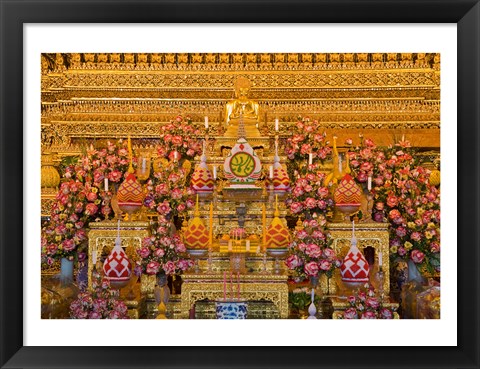 Framed Statue of Buddha in a Temple,  Bangkok, Thailand Print