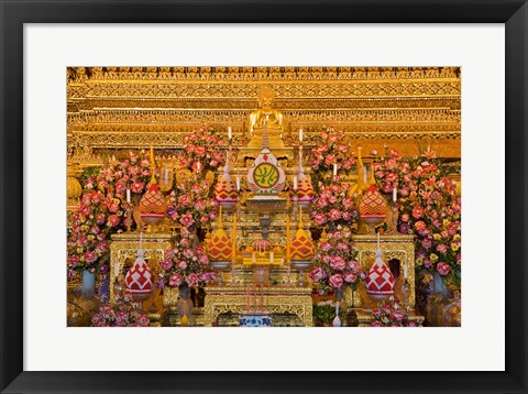 Framed Statue of Buddha in a Temple,  Bangkok, Thailand Print