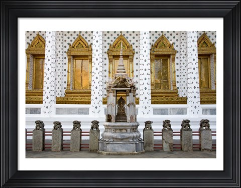 Framed Statue of Buddha in a Temple, Wat Arun, Bangkok, Thailand Print