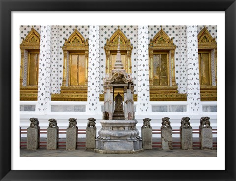 Framed Statue of Buddha in a Temple, Wat Arun, Bangkok, Thailand Print