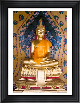 Framed Statue of Buddha in a temple, Wat Arun, Bangkok, Thailand Print