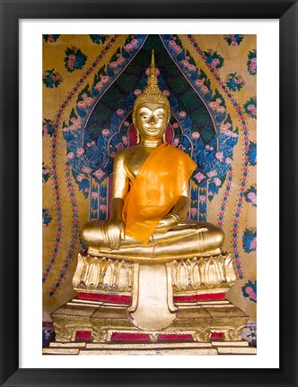Framed Statue of Buddha in a temple, Wat Arun, Bangkok, Thailand Print