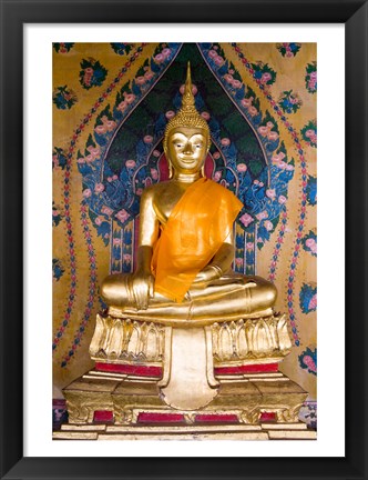 Framed Statue of Buddha in a temple, Wat Arun, Bangkok, Thailand Print