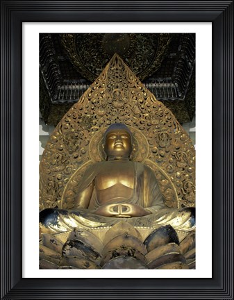 Framed Buddha Byodo-in Temple Oahu, Hawaii, USA Print