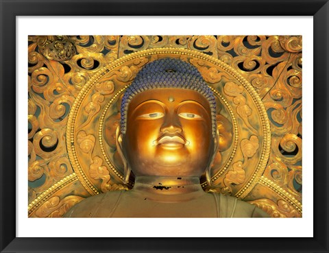 Framed Buddha Byodo-in Temple Oahu, Hawaii, USA Print