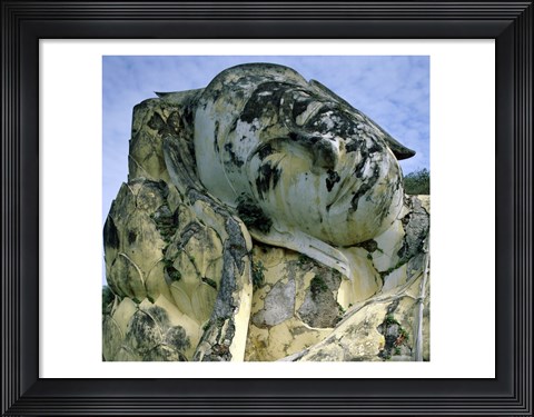 Framed Sleeping Buddha, Wat Lokaya Sutha, Ayutthaya, Thailand Print