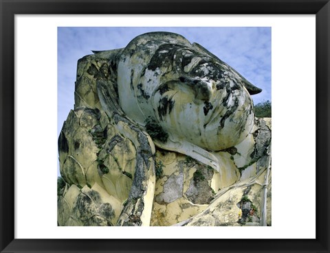 Framed Sleeping Buddha, Wat Lokaya Sutha, Ayutthaya, Thailand Print