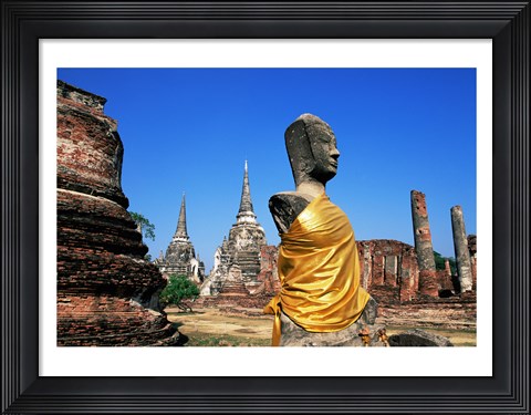 Framed Buddha at a temple, Wat Phra Si Sanphet, Ayutthaya, Thailand Print