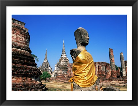 Framed Buddha at a temple, Wat Phra Si Sanphet, Ayutthaya, Thailand Print