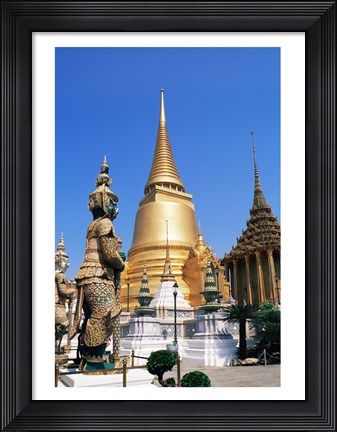 Framed Stupas at theTemple of the Emerald Buddha, Bangkok, Thailand Print