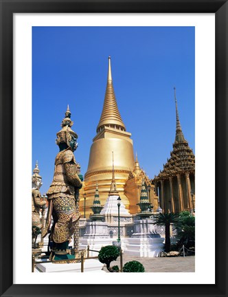 Framed Stupas at theTemple of the Emerald Buddha, Bangkok, Thailand Print