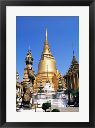 Framed Stupas at theTemple of the Emerald Buddha, Bangkok, Thailand Print