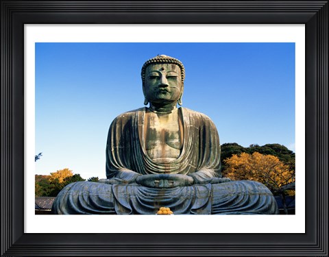 Framed Statue of Buddha, Daibutsu, Kamakura, Tokyo, Japan Print