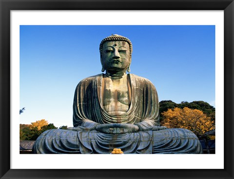 Framed Statue of Buddha, Daibutsu, Kamakura, Tokyo, Japan Print