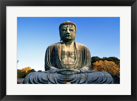 Framed Statue of Buddha, Daibutsu, Kamakura, Tokyo, Japan Print