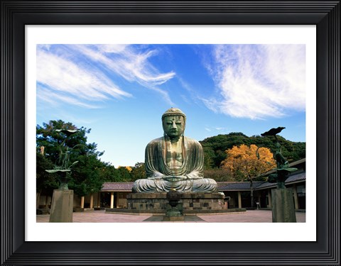 Framed Buddha, Daibutsu, Kamakura, Tokyo, Japan Print