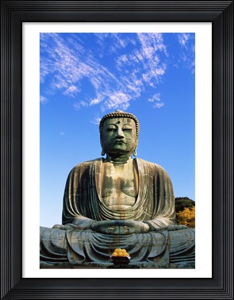Framed Low angle view of a statue of Buddha, Daibutsu Tokyo, Japan Print