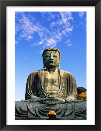 Framed Low angle view of a statue of Buddha, Daibutsu Tokyo, Japan Print