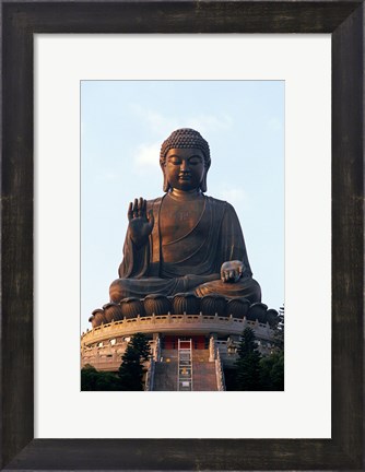 Framed Tian Tan Buddha, Po Lin Monastery, Hong Kong, China Print