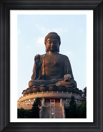 Framed Tian Tan Buddha, Po Lin Monastery, Hong Kong, China Print