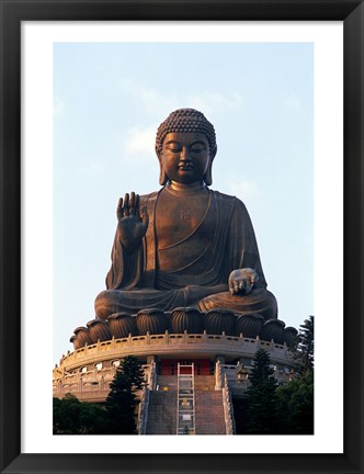 Framed Tian Tan Buddha, Po Lin Monastery, Hong Kong, China Print