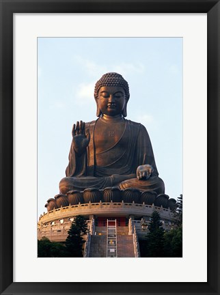 Framed Tian Tan Buddha, Po Lin Monastery, Hong Kong, China Print