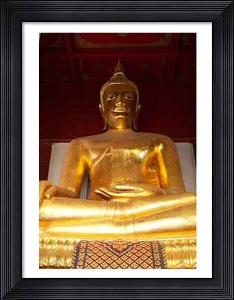 Framed Statue of Buddha, Ayutthaya, Thailand Print