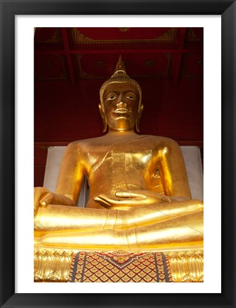 Framed Statue of Buddha, Ayutthaya, Thailand Print