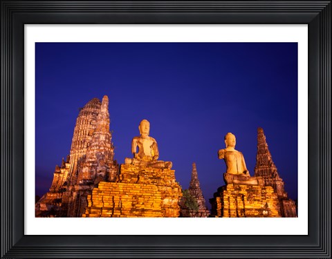 Framed Buddha at a Temple,  Ayutthaya Historical Park, Thailand Print