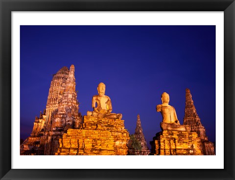 Framed Buddha at a Temple,  Ayutthaya Historical Park, Thailand Print