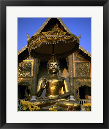 Framed Statue of Buddha, Wat Phra Sing, Chiang Mai Province, Thailand Print