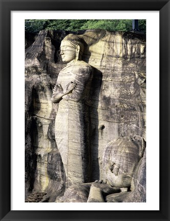 Framed Statues of Buddha carved in rocks, Gal Vihara, Polonnaruwa, Sri Lanka Print