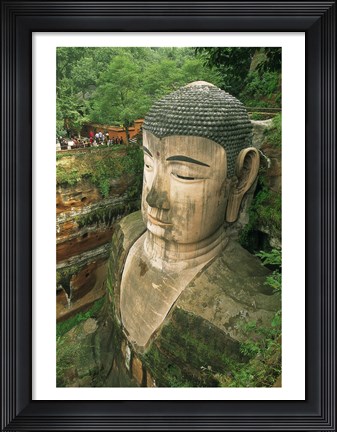 Framed Giant Buddha Statue, Leshan, China Print